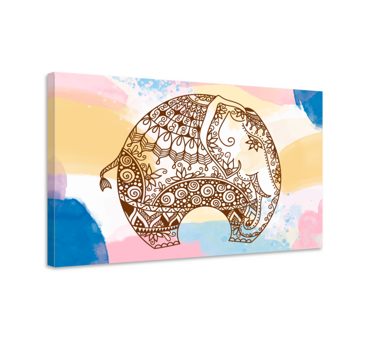 Tableau éléphants illustration décorative - TenStickers