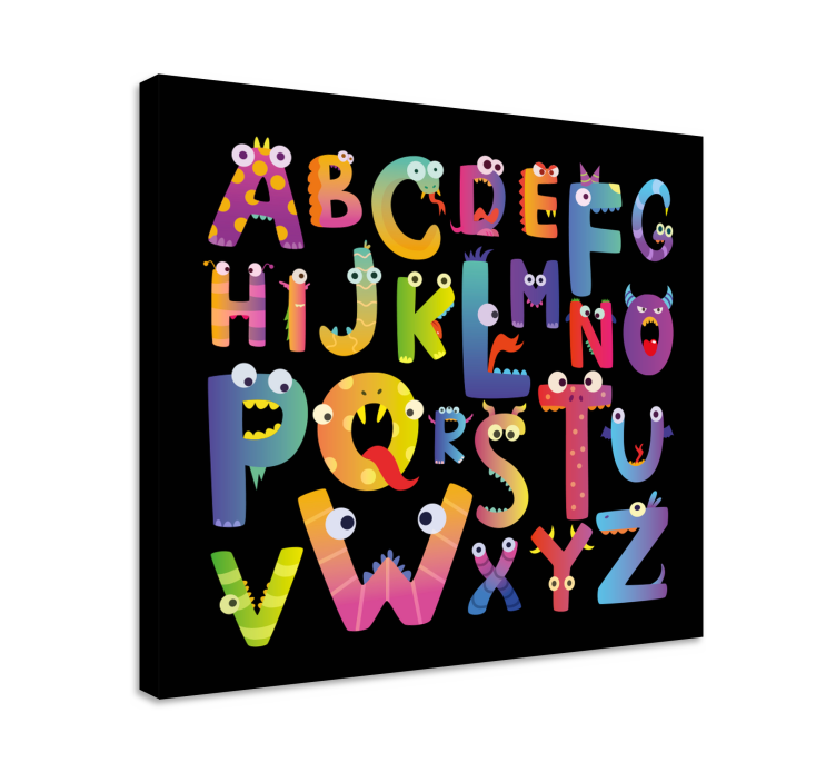 Tableau abc personnages alphabet monstrueux - TenStickers