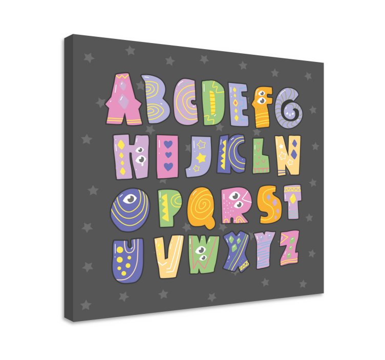 Tableau abc lettres de l'alphabet ludiques - TenStickers