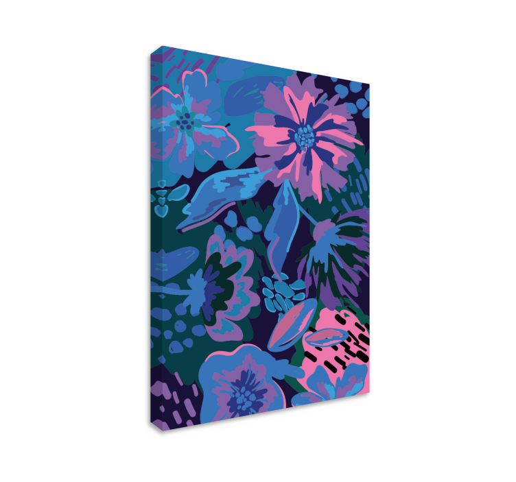 Tableau fleurs et plantes design floral abstrait - TenStickers