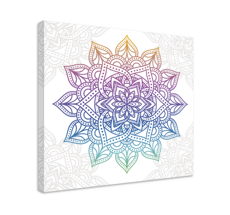Tableau zen mandala botanique complexe - TenStickers