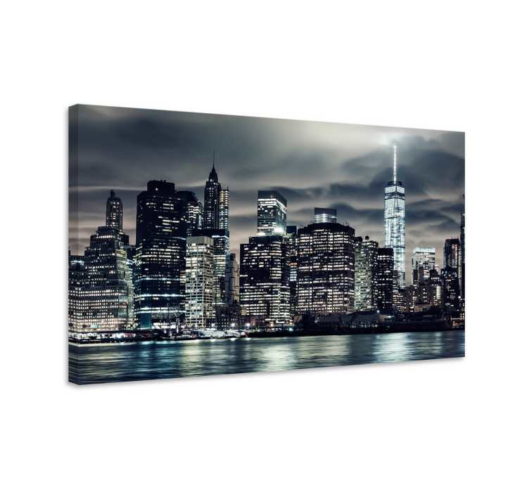Tableau villes et pays horizon de new york - TenStickers