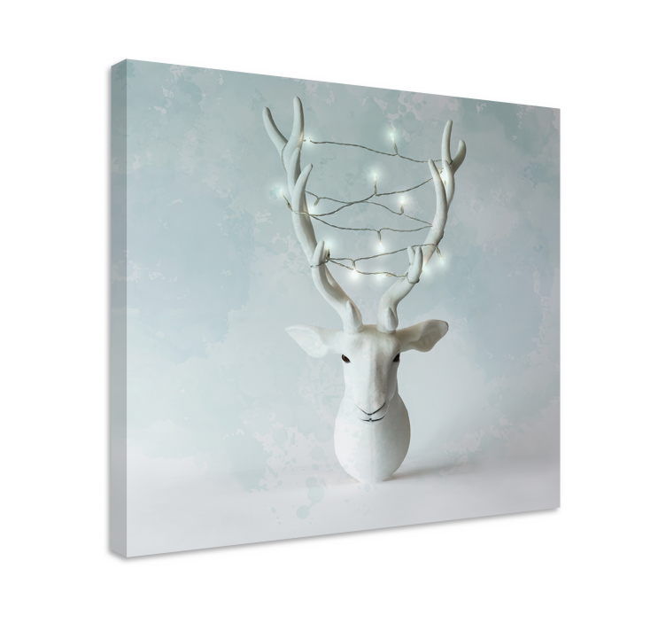 Tableau cerfs support de tête à bois - TenStickers