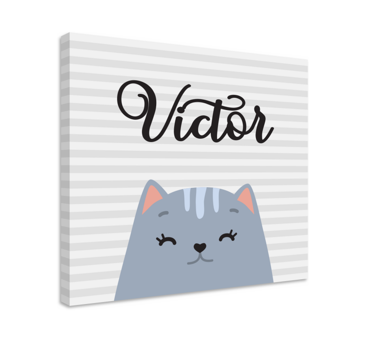 Tableau chat victor le chat souriant - TenStickers