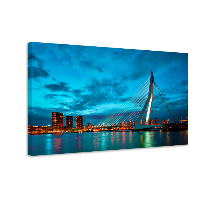 Tableau villes et pays vue de la skyline de rotterdam - TenStickers