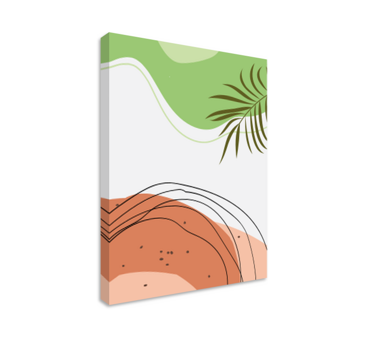 Tableau moderne formes tropicales abstraites - TenStickers