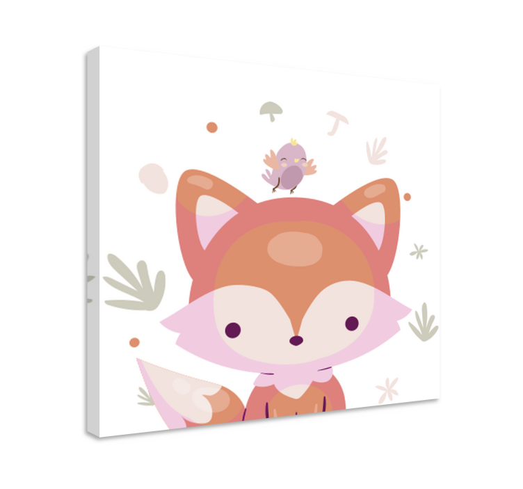 Tableau animaux design renard mignon - TenStickers