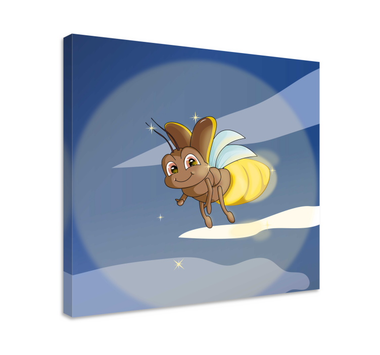 Tableau oiseaux insecte volant heureux - TenStickers