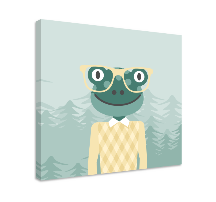 Tableau 3d personnage de grenouille stylé - TenStickers