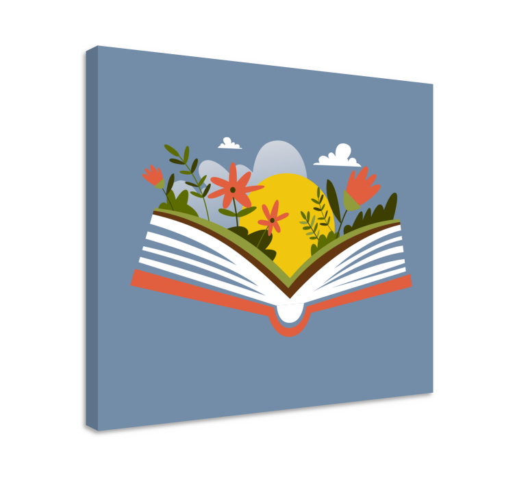 Tableau fleurs et plantes livre ouvert flora - TenStickers