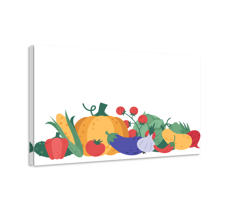 Tableau fruits récolte de légumes colorés - TenStickers
