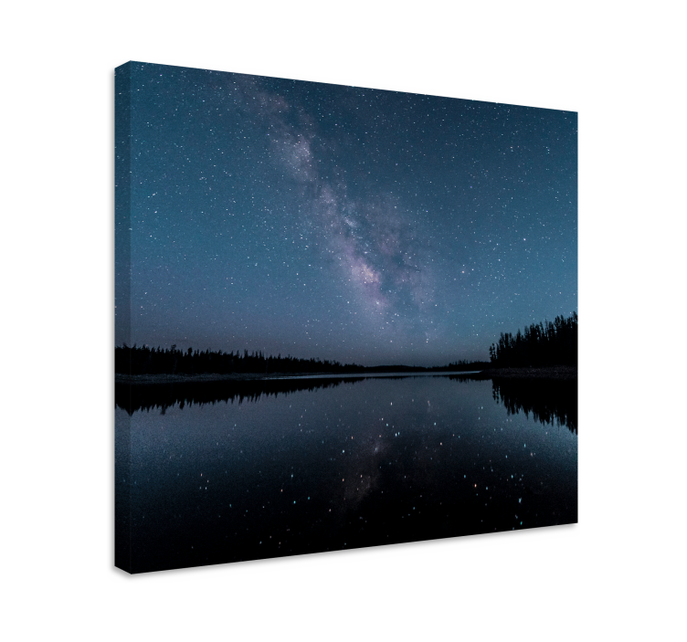 Tableau paysage reflet de nuit Étoilée - TenStickers