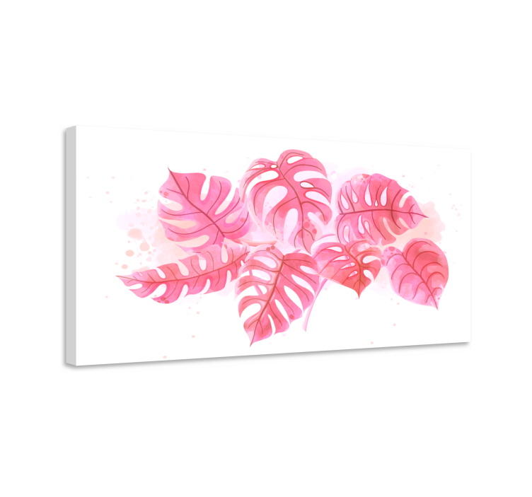 Tableau fleurs et plantes arrangement de feuilles monstera - TenStickers