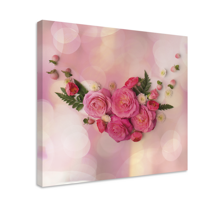 Tableau fleurs et plantes bouquet de fleurs roses - TenStickers