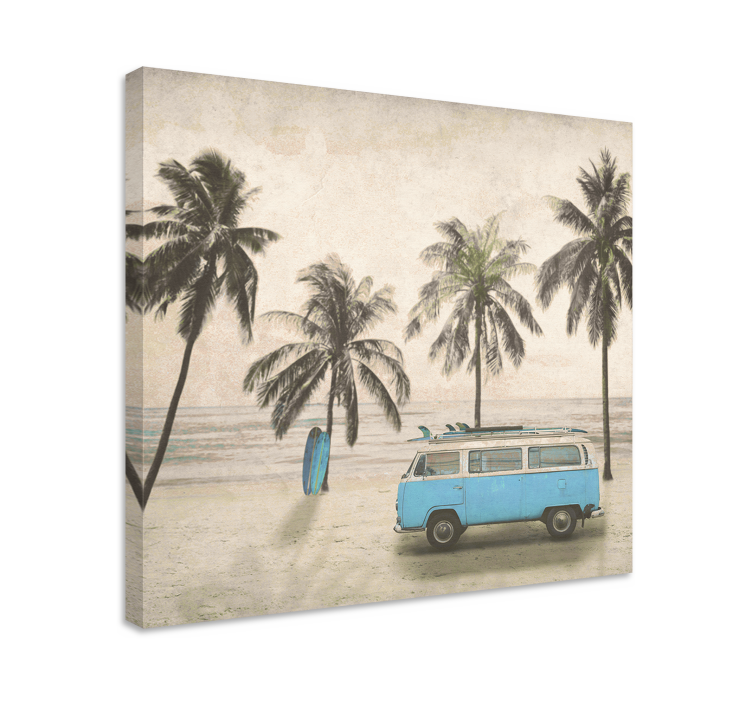 Tableau personnalisé fourgon de surf vintage - TenStickers