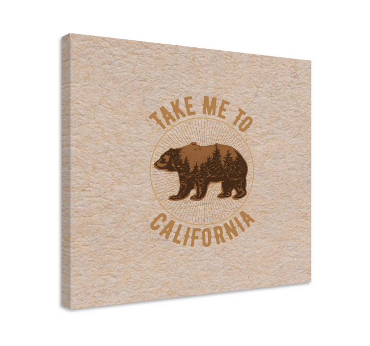 Tableau animaux symbole de l'ours de californie - TenStickers