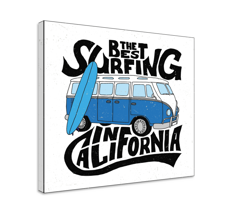 Tableau sports surfing van californie - TenStickers