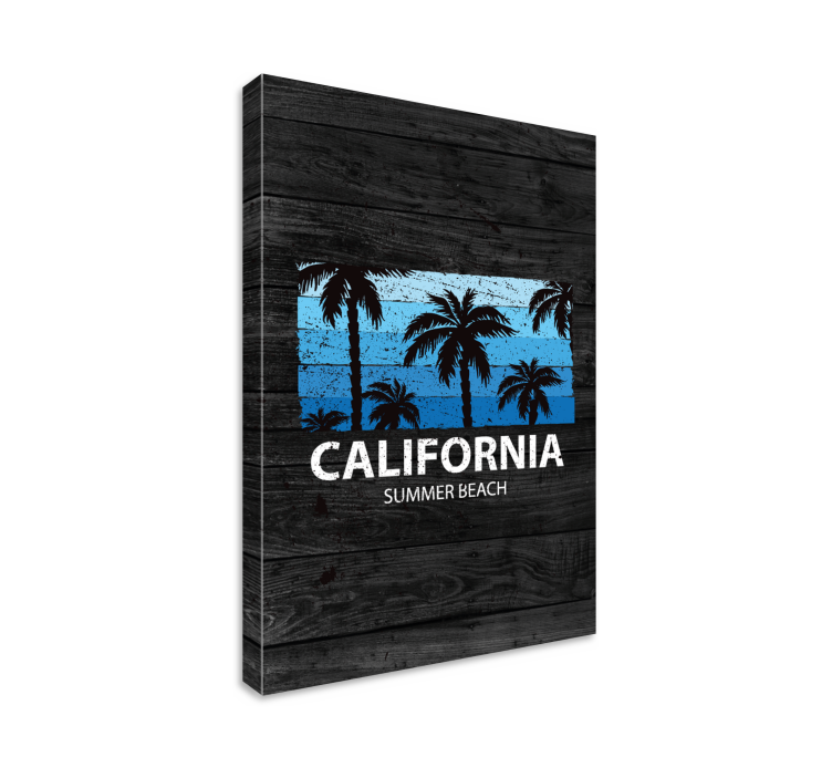 Tableau villes et pays palmiers californie - TenStickers