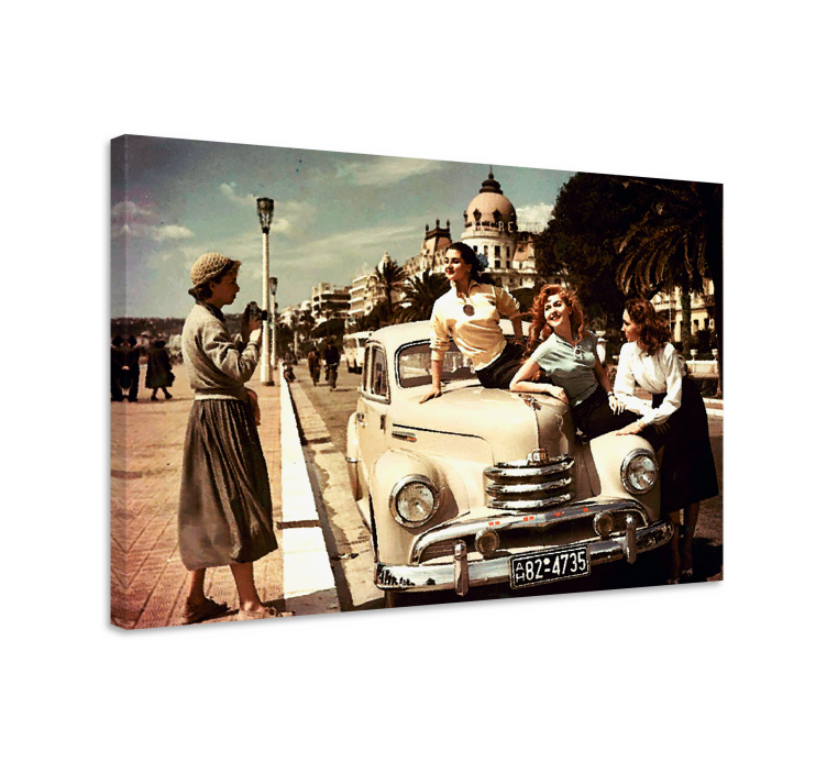 Tableau vintage charme de voiture classique - TenStickers