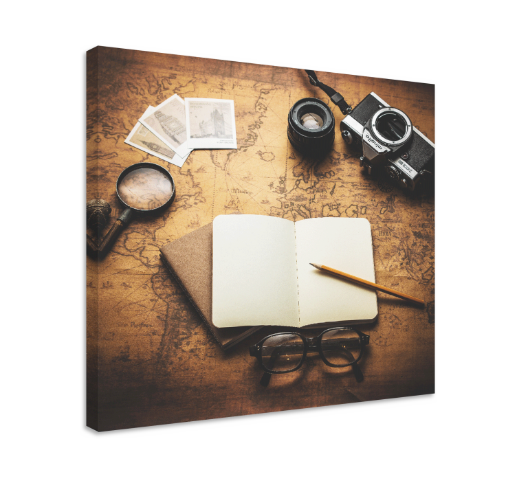 Tableau fruits essentiels de la caméra vintage - TenStickers