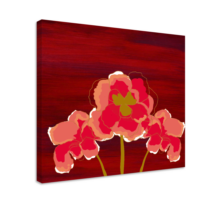 Tableau fleurs et plantes trio floral Éclatant - TenStickers