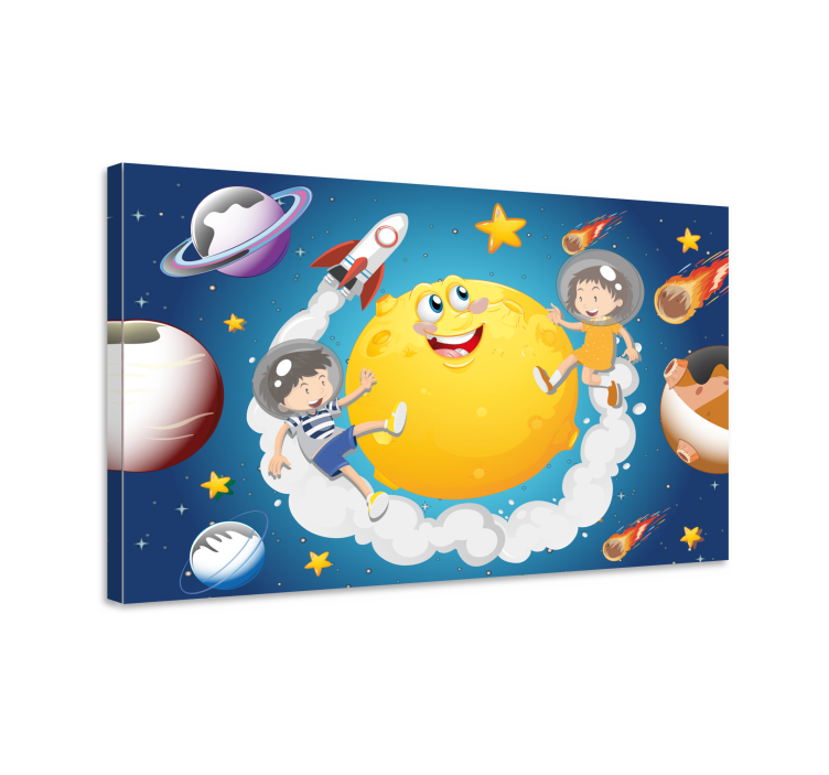 Tableau enfants aventure dans l'espace - TenStickers