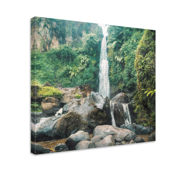 Tableau paysage scène de cascade sereine - TenStickers