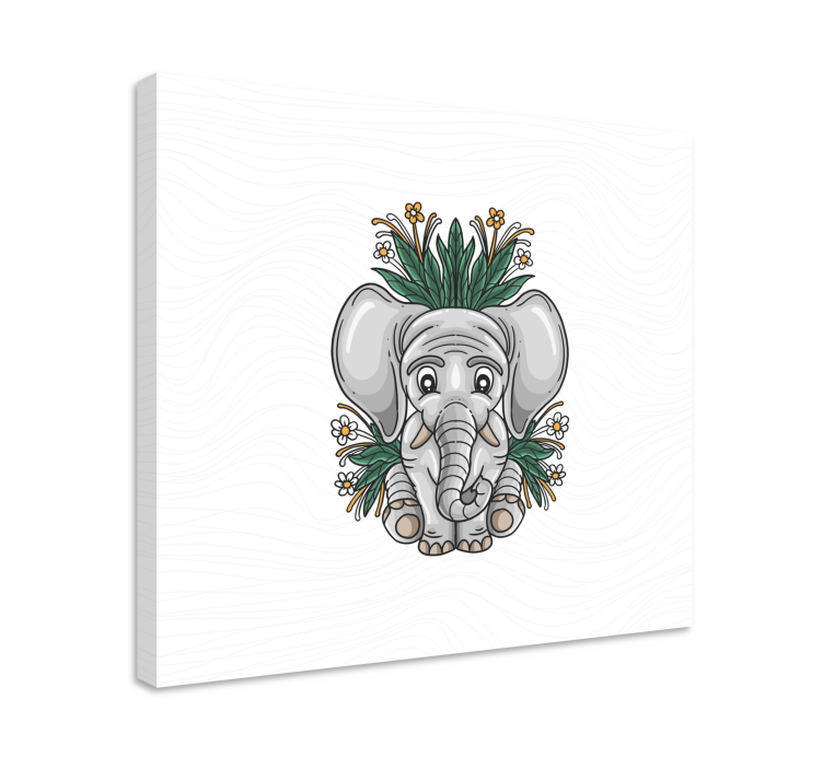 Tableau éléphants design éléphant ludique - TenStickers