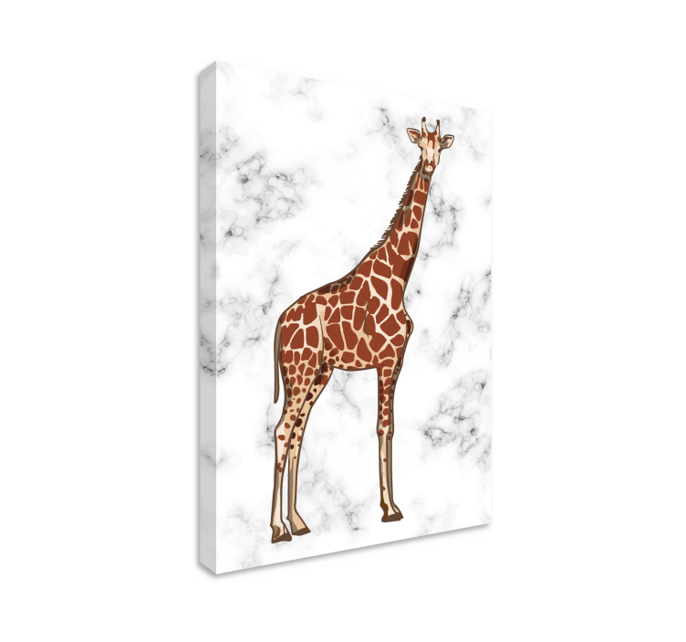 Tableau animaux girafe se tenant droite - TenStickers