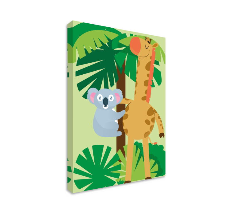 Tableau animaux koala et girafe - TenStickers