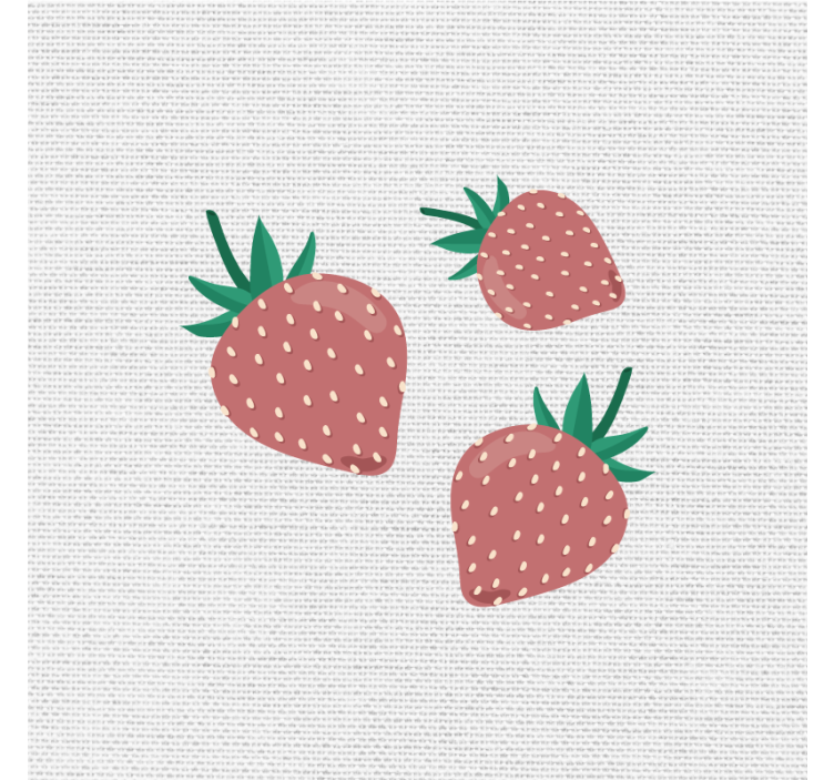 Tableau fruits trio de fraises - TenStickers