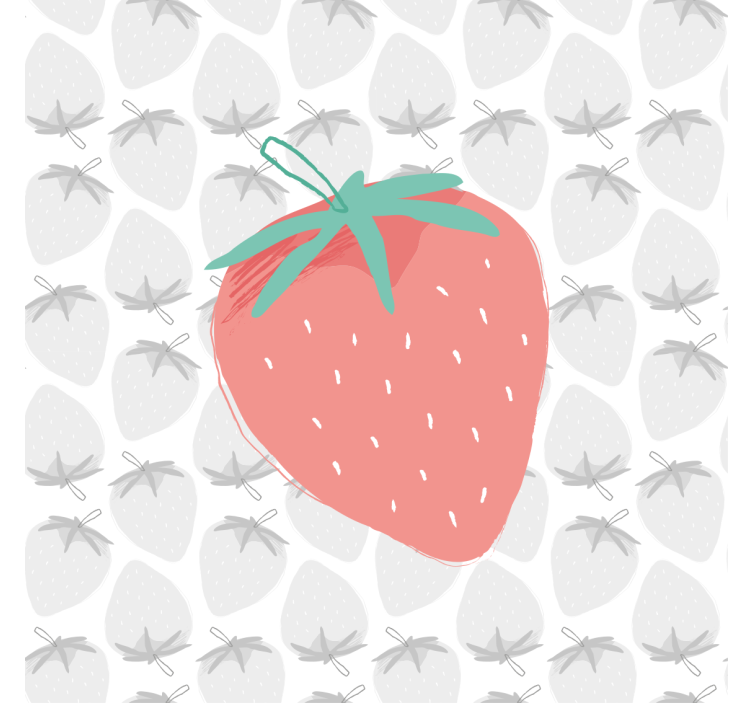 Tableau fruits illustration fraise - TenStickers