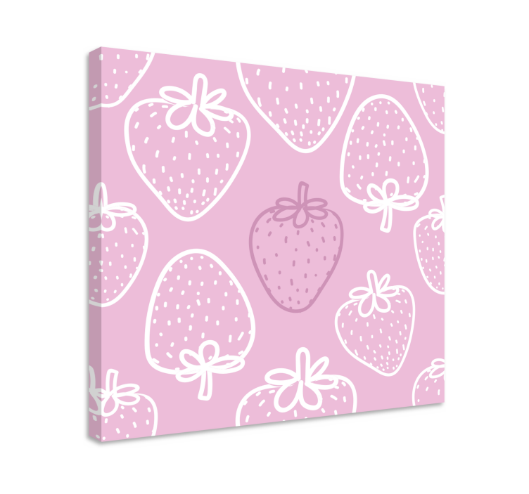 Tableau fruits motif fraise ludique - TenStickers