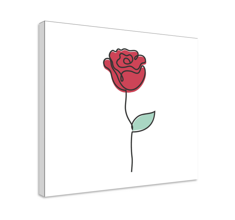Tableau fleurs et plantes rose rouge élégante - TenStickers