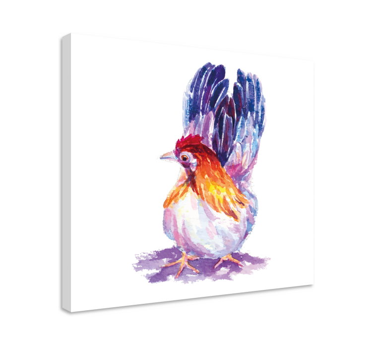 Tableau oiseaux figurine coq coloré - TenStickers