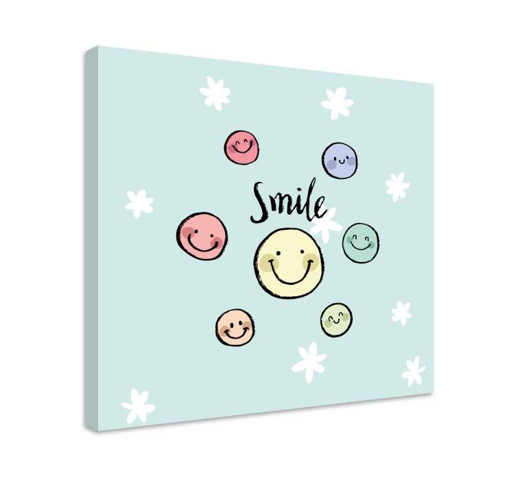 Tableau citation collection visages sourire - TenStickers