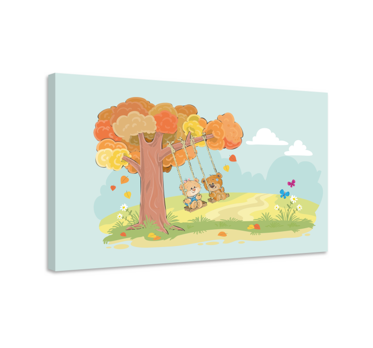 Tableau enfants amis des ours - TenStickers