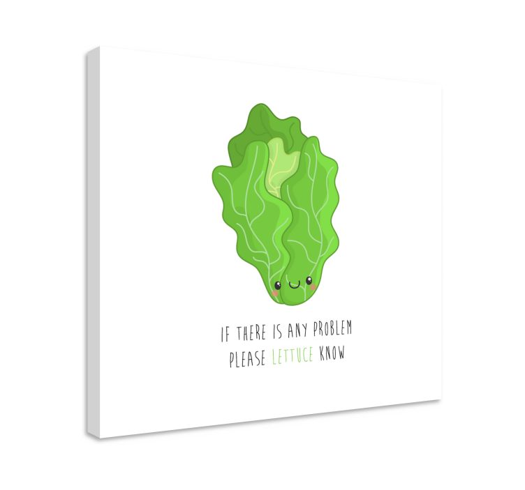 Tableau fruits personnage de laitue joyeux - TenStickers