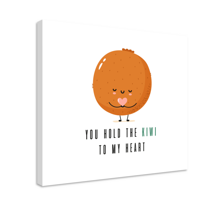 Tableau fruits personnage kiwi mignon - TenStickers