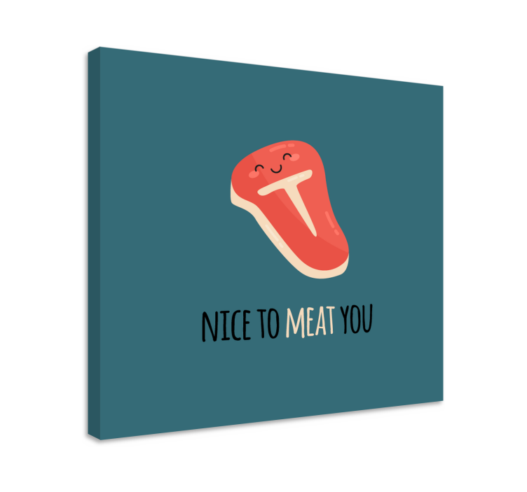 Tableau fruits sourire de steak heureux - TenStickers