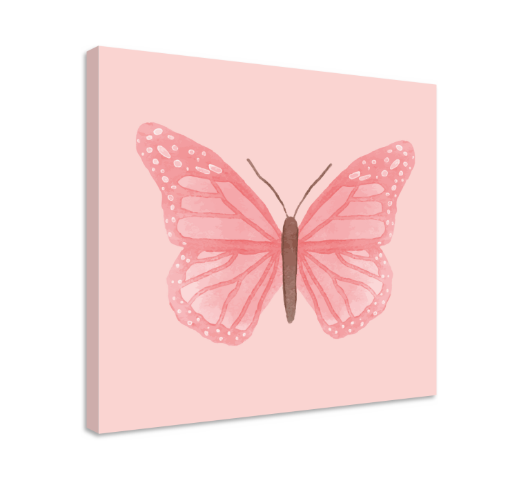 Tableau papillons papillon rose délicat - TenStickers