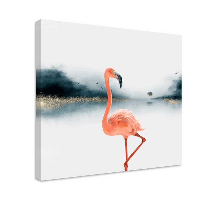 Tableau paysage flamant élégant - TenStickers