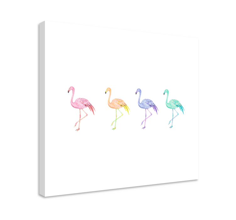 Tableau chiens collection de flamants variés - TenStickers