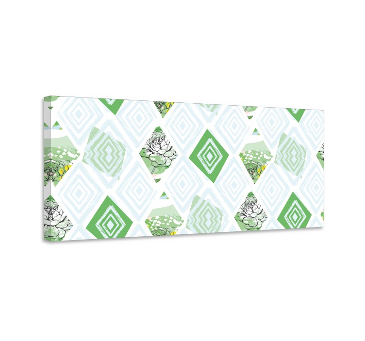 Tableau fleurs et plantes motif succulent géométrique - TenStickers