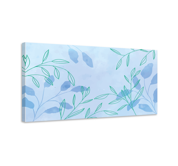 Tableau fleurs et plantes motifs de feuilles délicates - TenStickers