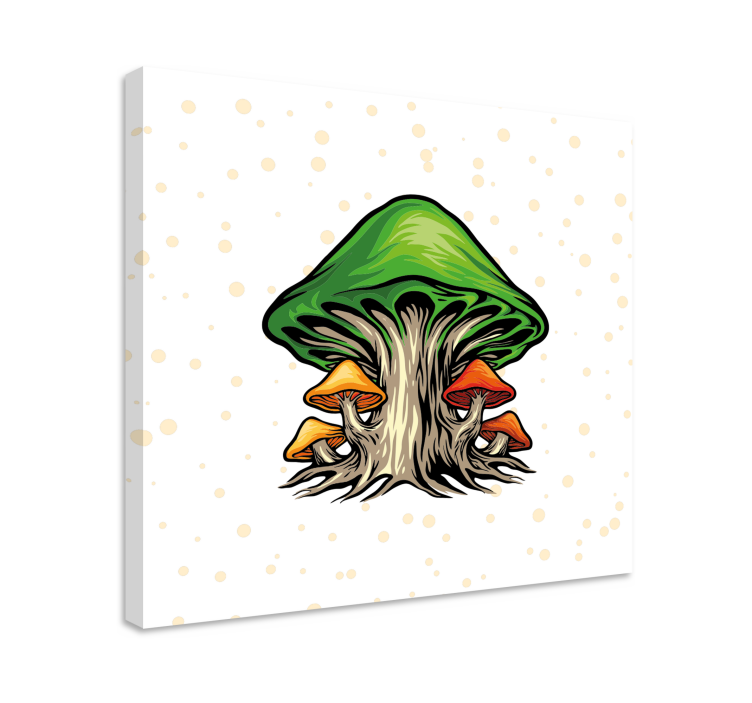 Tableau fleurs et plantes motif de croissance de champignons - TenStickers