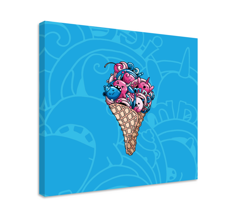 Tableau musique glace mignonne - TenStickers