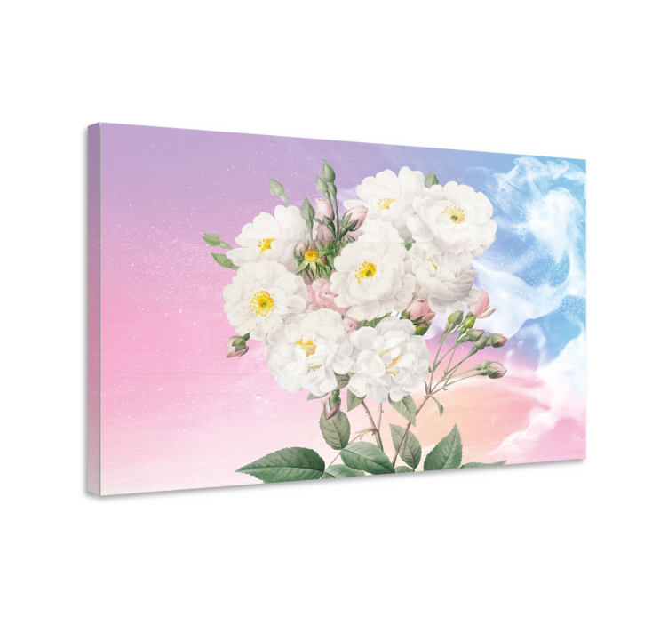 Tableau fleurs et plantes bouquet floral blanc - TenStickers