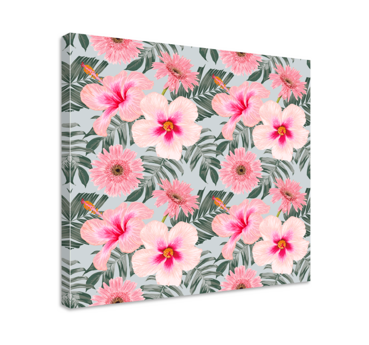Tableau fleurs et plantes arrangement floral tropical - TenStickers