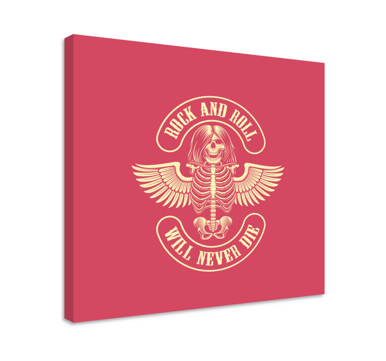 Tableau vintage légende du rock squelette - TenStickers